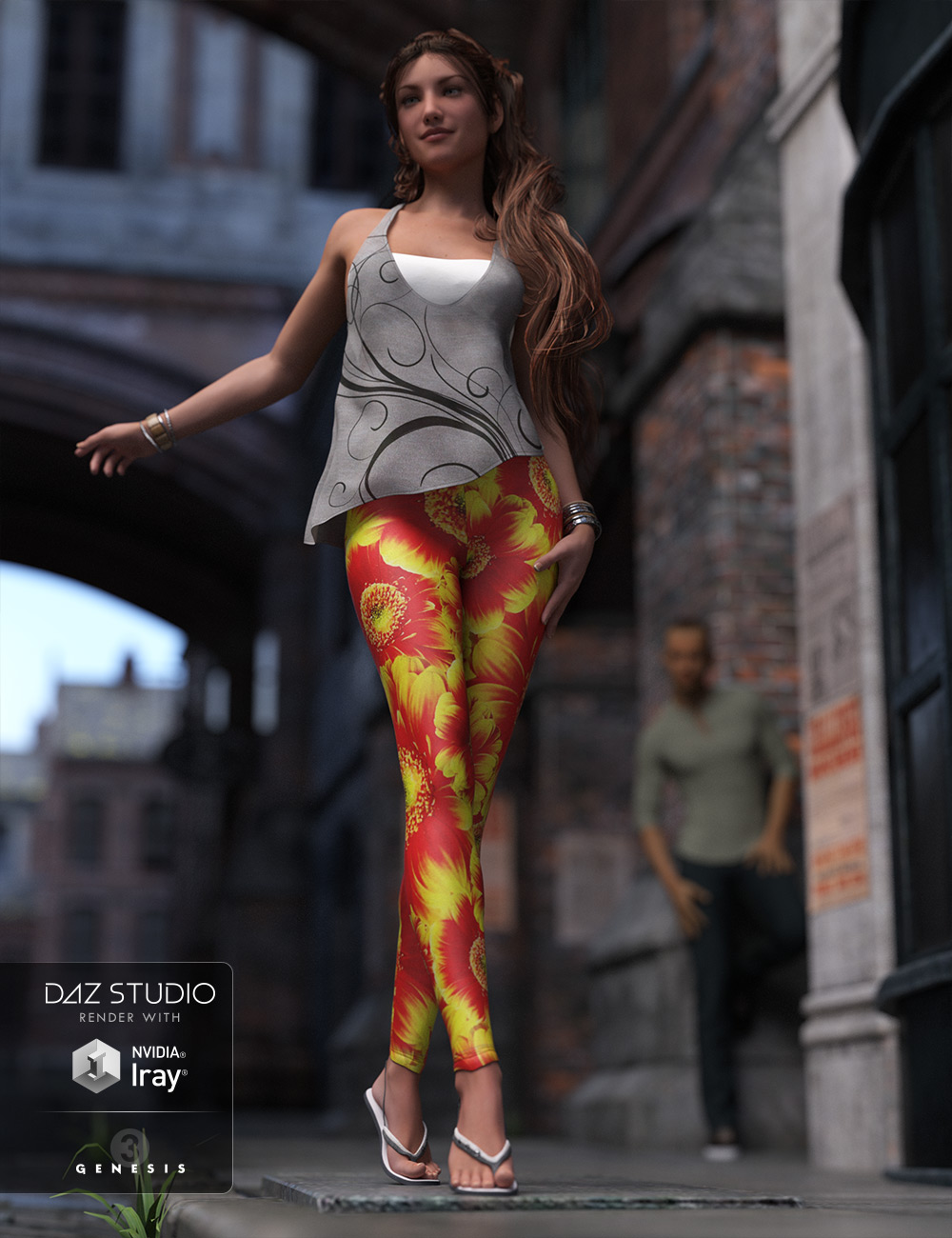 Fashion Leggings for Genesis 3 Female(s) by: ile-avalon, 3D Models by Daz 3D