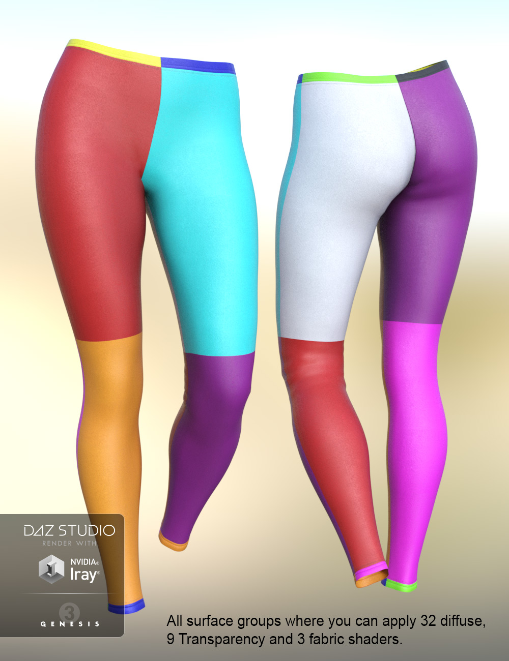 Fashion Leggings for Genesis 3 Female(s) Fashion Leggings for Genesis 3 Female(s) by: ile-avalon, 3D Models by Daz 3D