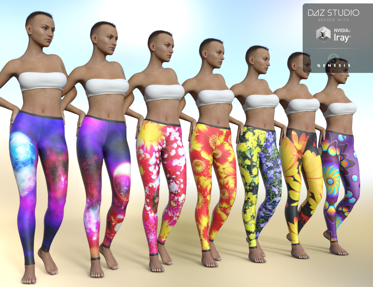 Fashion Leggings for Genesis 3 Female(s) by: ile-avalon, 3D Models by Daz 3D