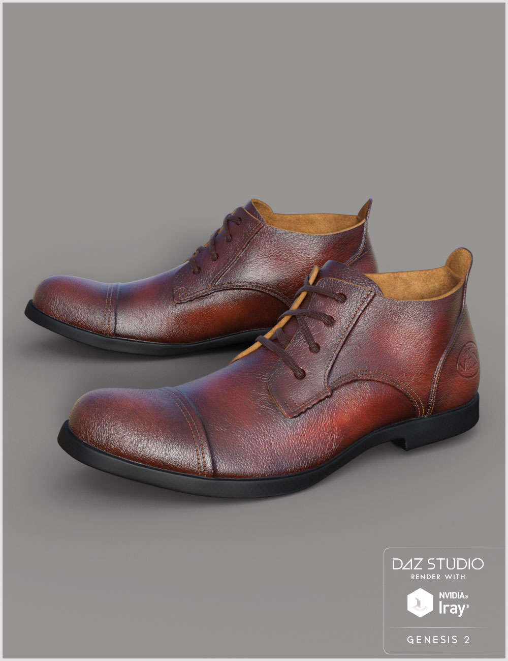 Leather Shoes For Genesis 2 Male(s) by: Cute3D, 3D Models by Daz 3D