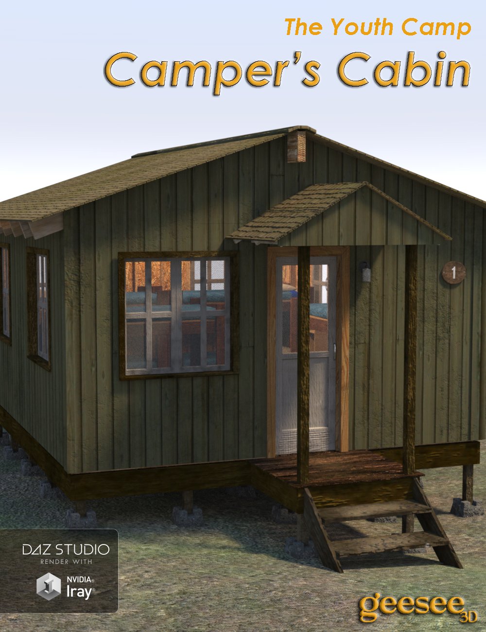 The Youth Camp - Camper's Cabin by: GeeSee3D, 3D Models by Daz 3D