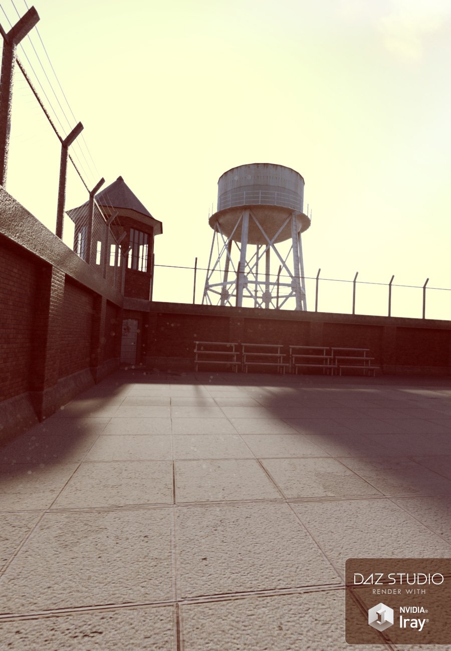 Prison Exercise Yard Prison Exercise Yard by: David BrinnenForbiddenWhispers, 3D Models by Daz 3D