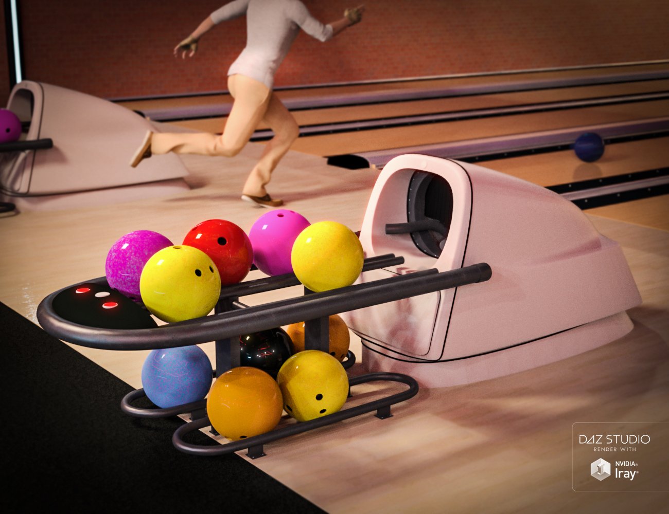 Bowling Lounge Bowling Lounge by: Mely3D, 3D Models by Daz 3D