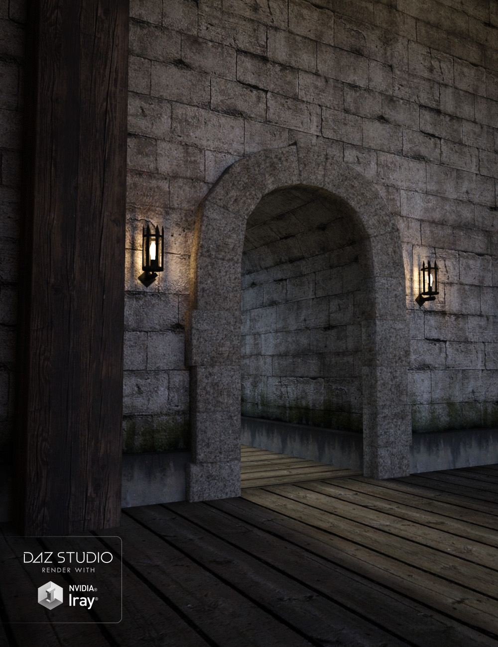Castle Hallway by: , 3D Models by Daz 3D