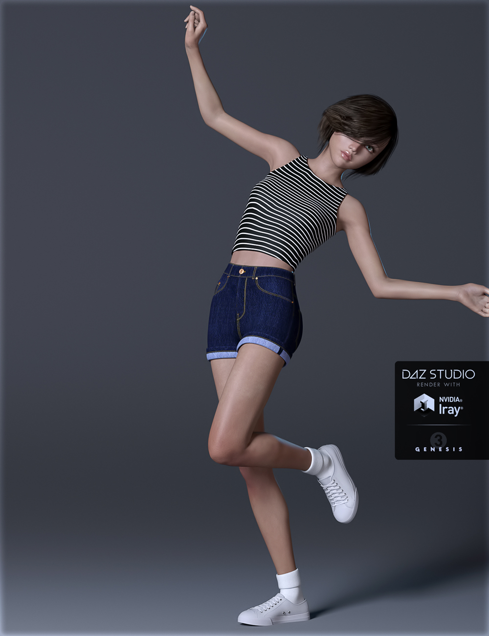 H&C Short Casual A for Genesis 3 Female(s) H&C Short Casual A for Genesis 3 Female(s) by: IH Kang, 3D Models by Daz 3D