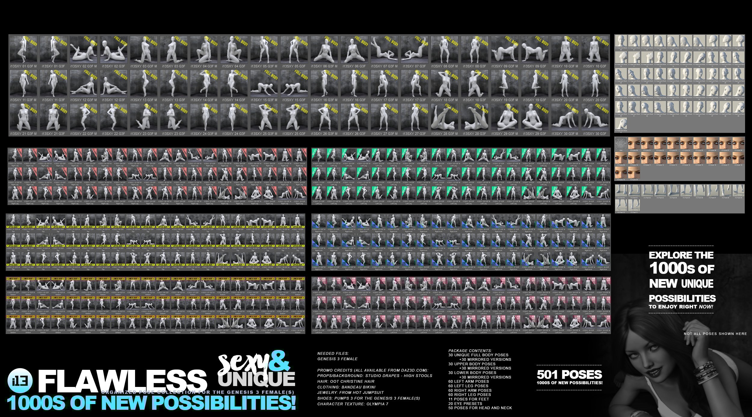 i13 Flawless Pose Collection for the Genesis 3 Female(s) i13 Flawless Pose Collection for the Genesis 3 Female(s) by: ironman13, 3D Models by Daz 3D