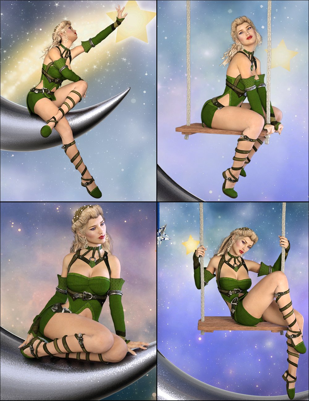Z Enchanted Moon and Poses by: Zeddicuss, 3D Models by Daz 3D