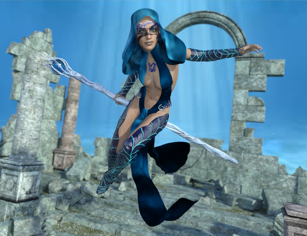 Elementalist Witch for Genesis 3 Female(s) by: Larisha, 3D Models by Daz 3D