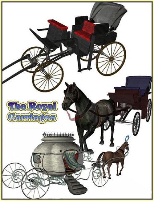 Royal Carriages for Millennium Horse by: , 3D Models by Daz 3D
