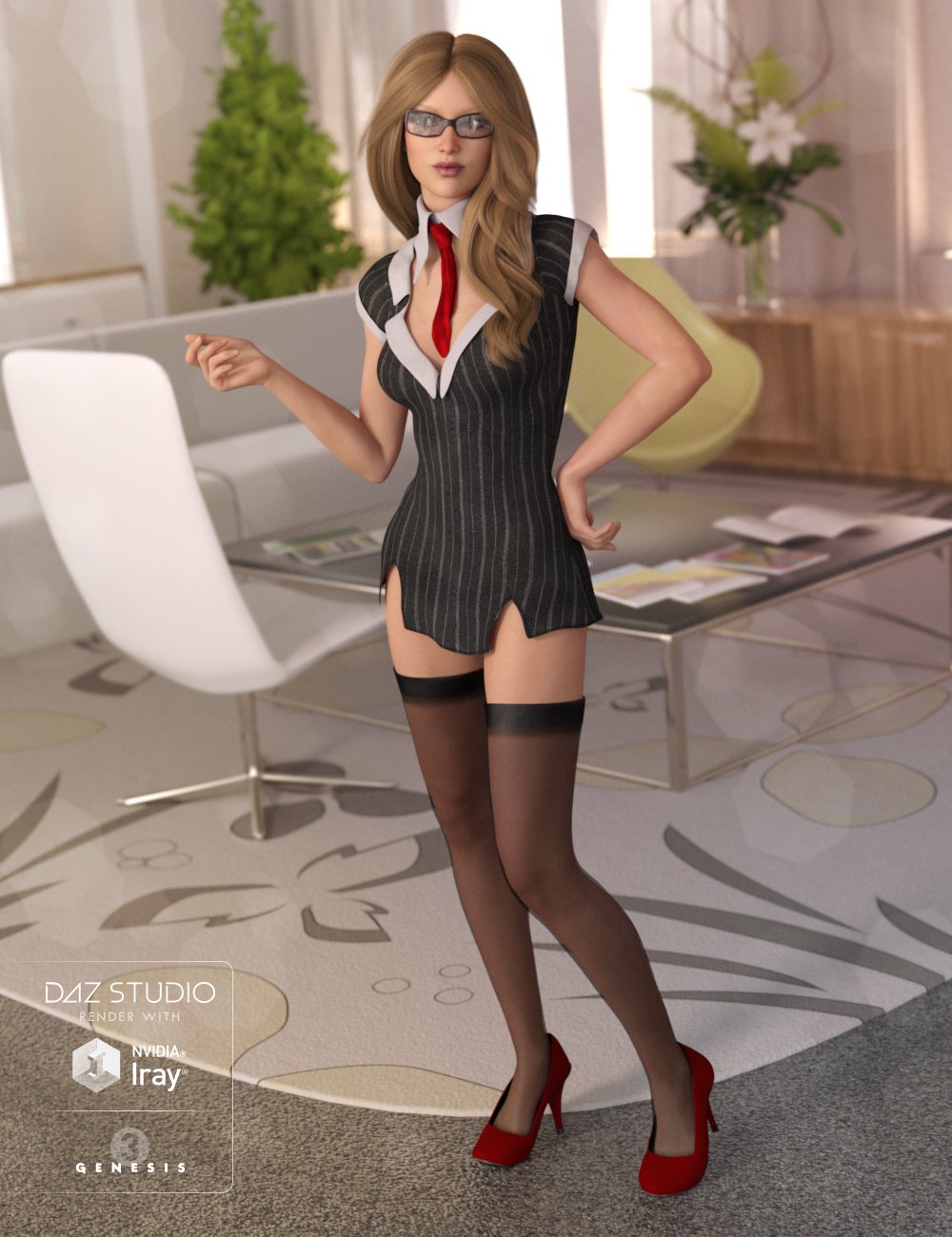 Sexy Secretary Outfit Textures by: Shox-Design, 3D Models by Daz 3D