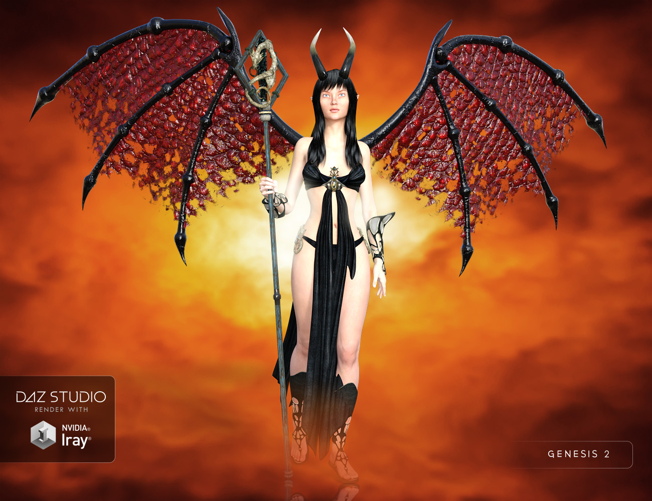 Universal Demon Wings for Genesis 2 Male(s) and Genesis 2 Female(s) Universal Demon Wings for Genesis 2 Male(s) and Genesis 2 Female(s) by: midnight_stories, 3D Models by Daz 3D