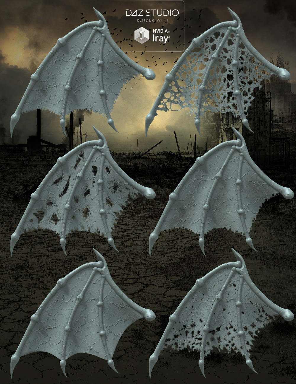 Universal Demon Wings for Genesis 2 Male(s) and Genesis 2 Female(s) Universal Demon Wings for Genesis 2 Male(s) and Genesis 2 Female(s) by: midnight_stories, 3D Models by Daz 3D