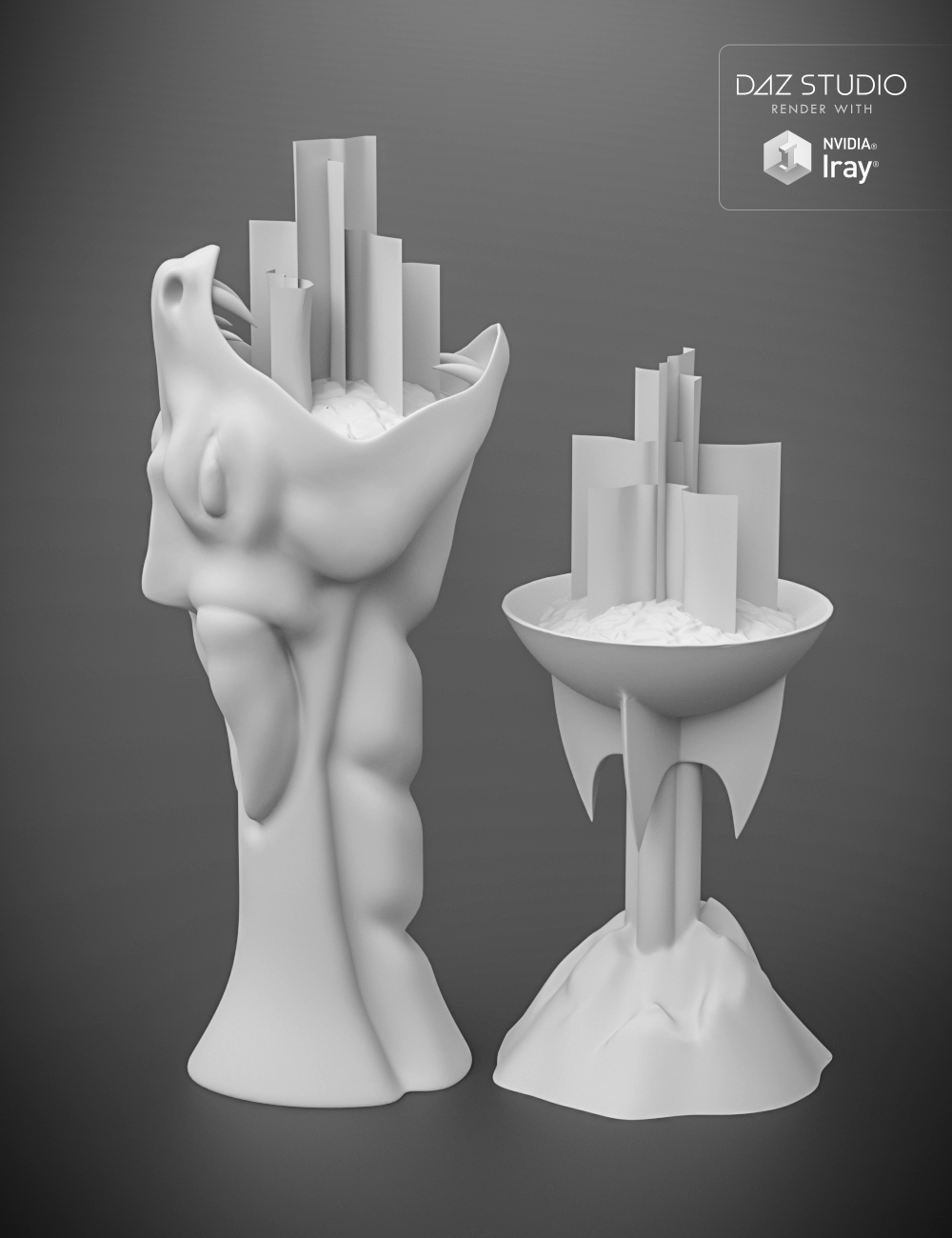 Braziers by: Valandar, 3D Models by Daz 3D