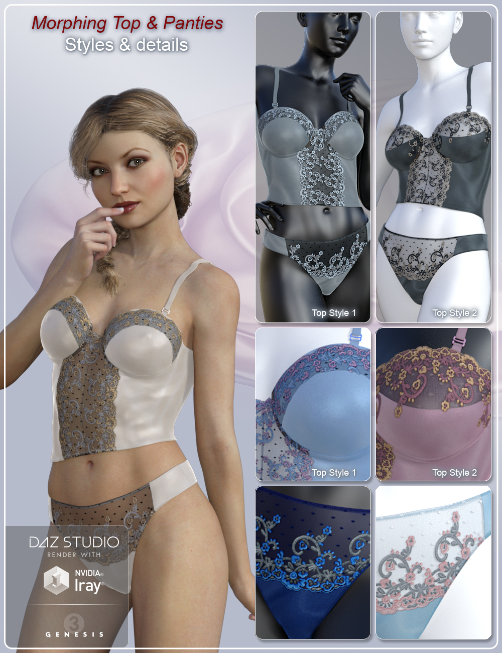 Underwear for Genesis 3 Female(s) by: CJ-Studio, 3D Models by Daz 3D