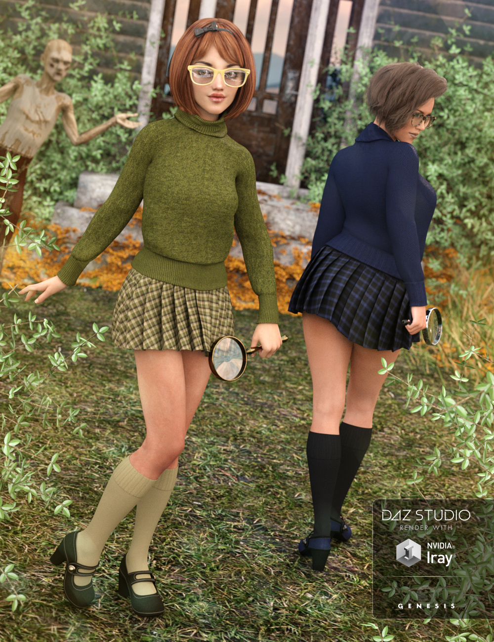 Mystery Solver Outfit Textures by: Sarsa, 3D Models by Daz 3D