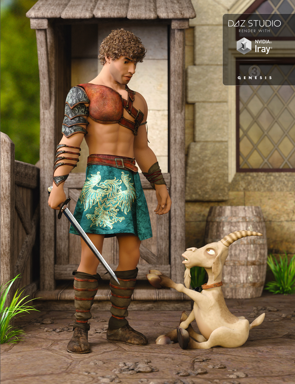 Leather Warrior for Genesis 3 Male(s)