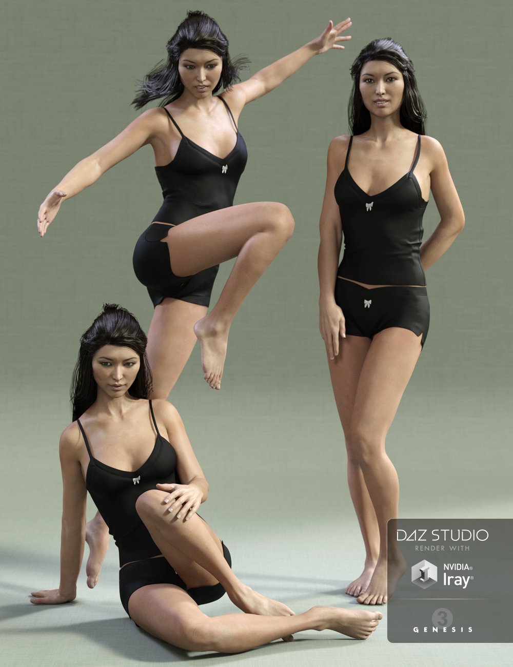 Mei Lin 7 Variety Pose Pack by: Design Anvil, 3D Models by Daz 3D