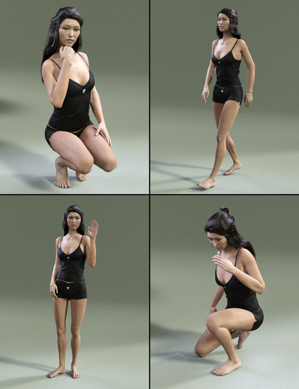 Mei Lin 7 Variety Pose Pack by: Design Anvil, 3D Models by Daz 3D