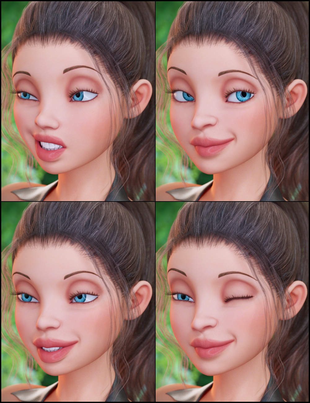 Capsces Tooned Expressions for The Girl 7 by: Capsces Digital Ink, 3D Models by Daz 3D
