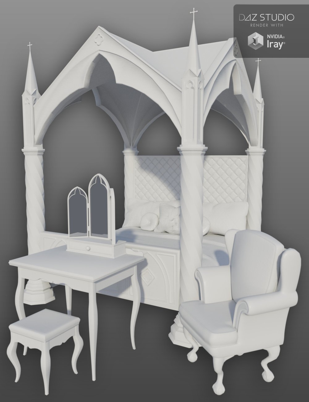 Gothic Decor by: Merlin Studios, 3D Models by Daz 3D