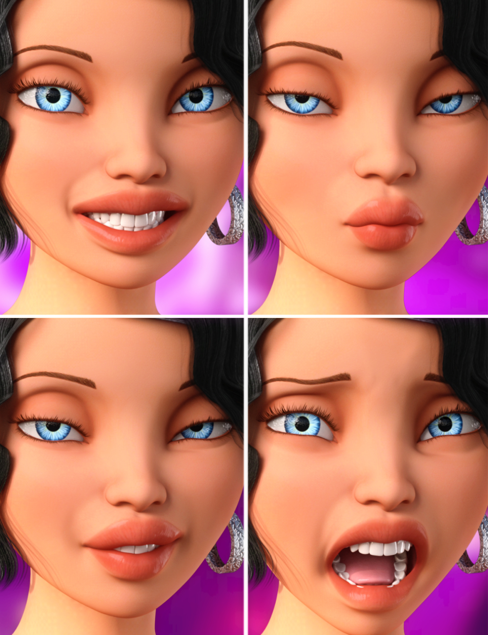 Girl 7 Expressive by: Neikdian, 3D Models by Daz 3D
