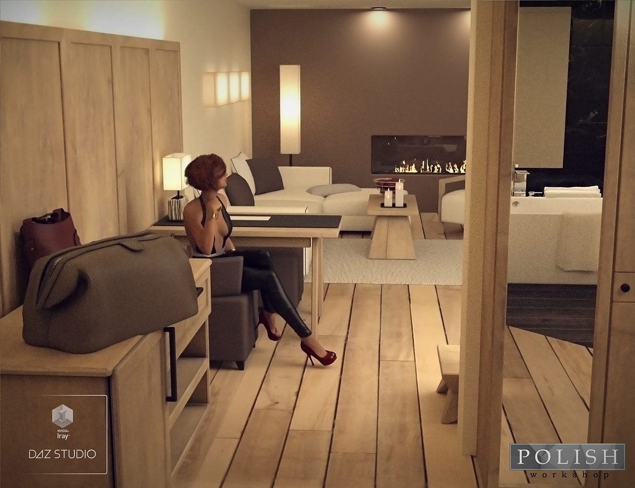 Hotel Room by: Polish, 3D Models by Daz 3D