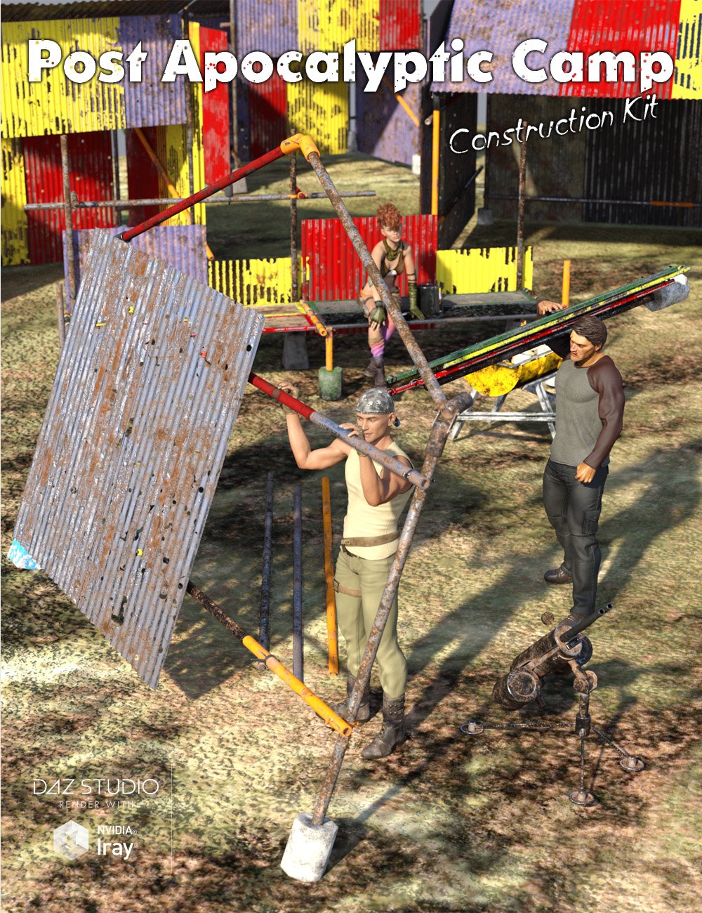 Post Apocalyptic Camp Construction Kit by: Code 66, 3D Models by Daz 3D