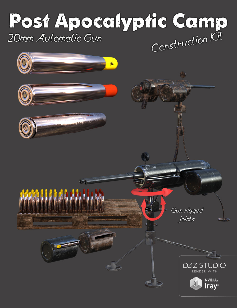 Post Apocalyptic Camp Construction Kit by: Code 66, 3D Models by Daz 3D