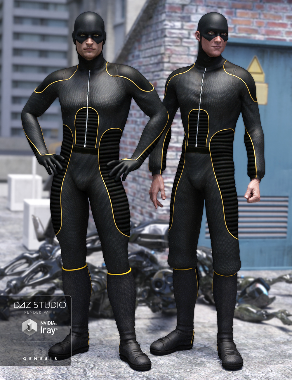 Super Bodysuit for Genesis 3 Male(s) by: ArienMada, 3D Models by Daz 3D