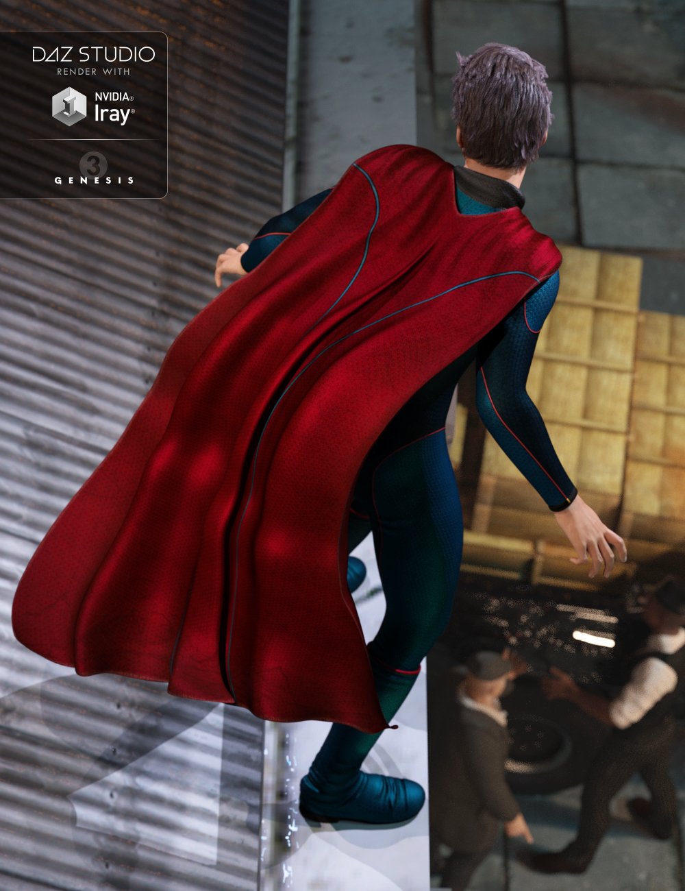 Super Hero Cape New Hero Textures | Daz 3D