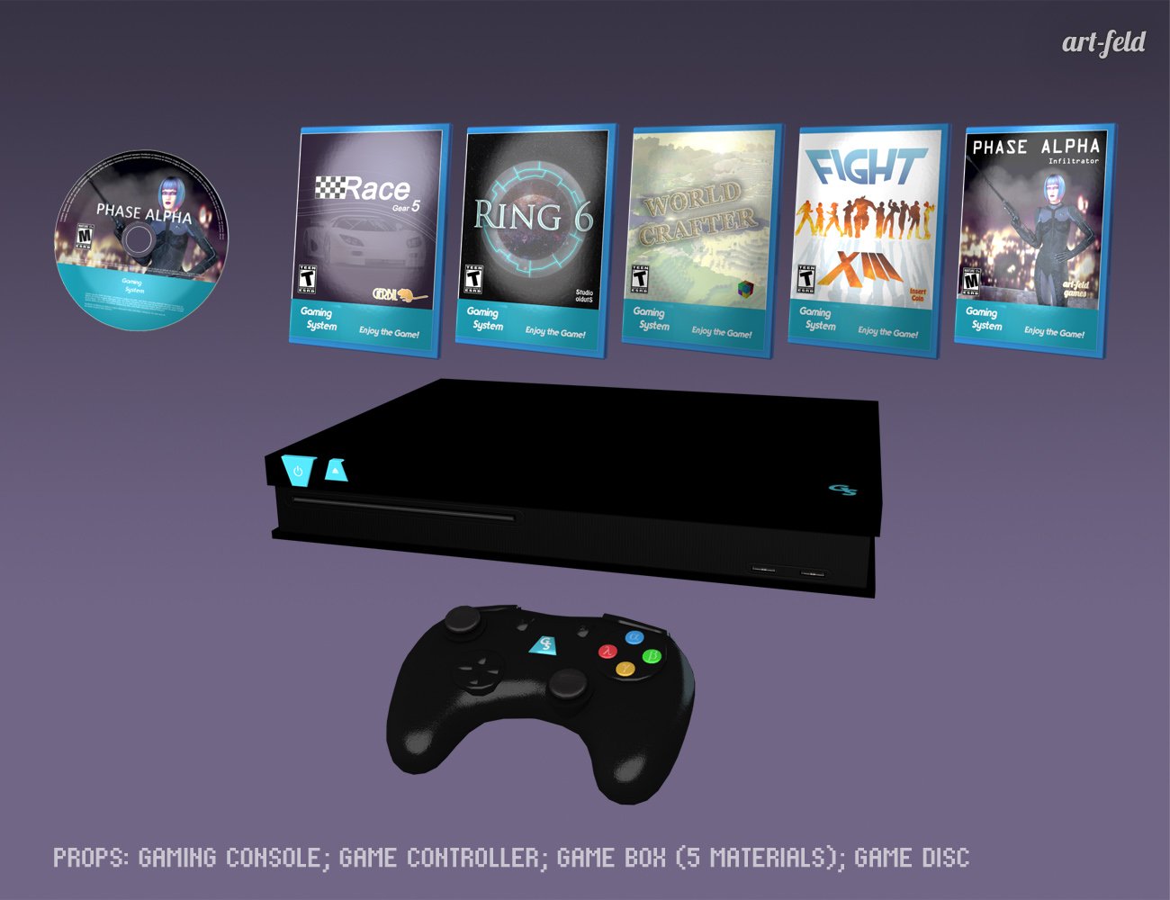 Play Video Games Play Video Games by: art-feld, 3D Models by Daz 3D