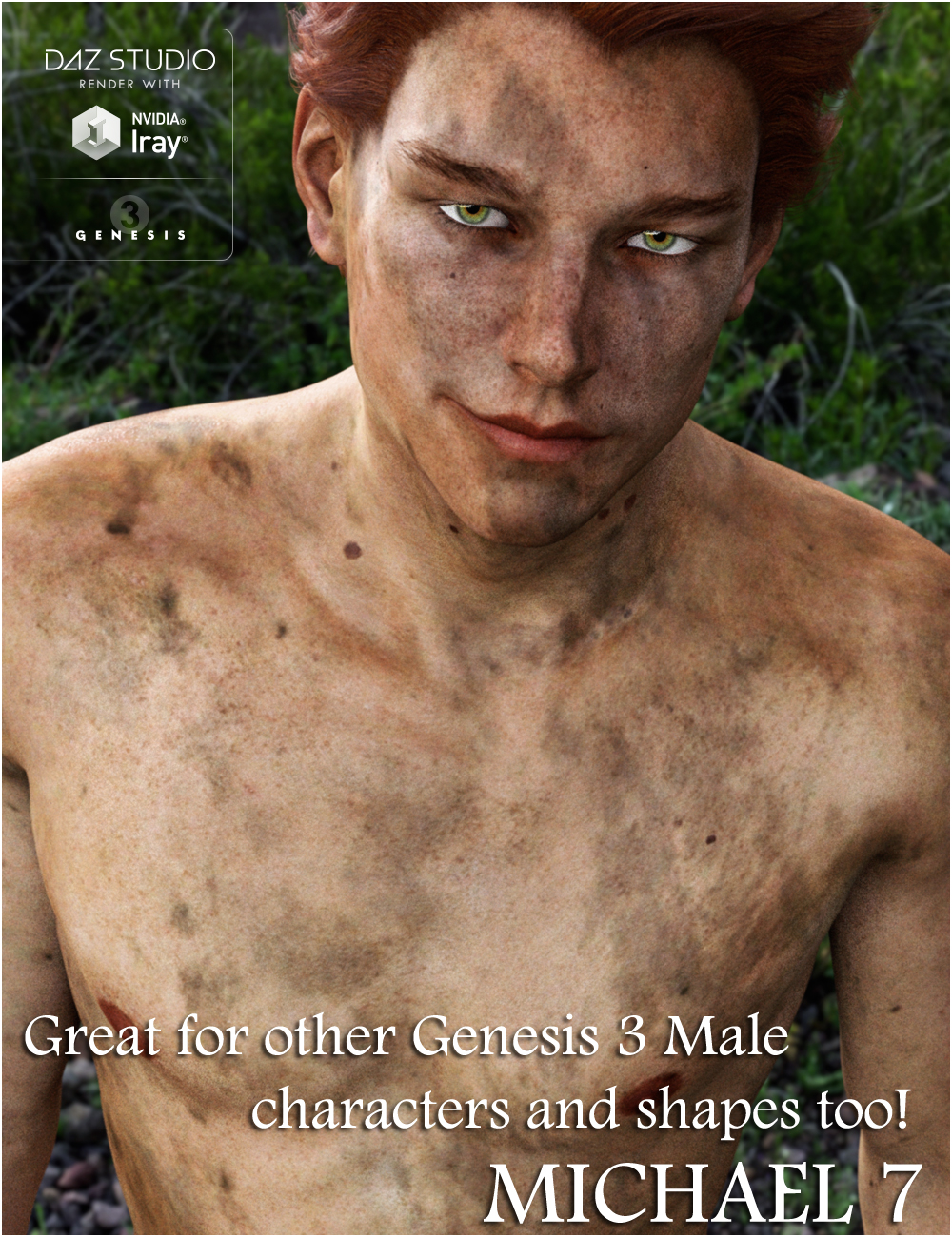 Rhys for Genesis 3 Male by: Saiyaness, 3D Models by Daz 3D