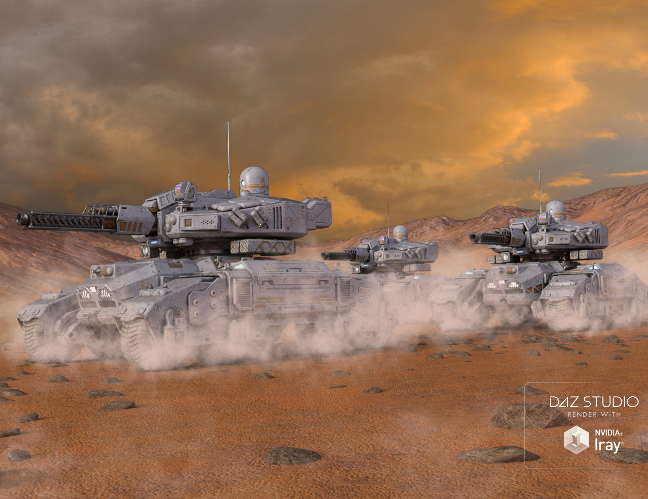 Sci-fi Tank Sci-fi Tank by: petipet, 3D Models by Daz 3D