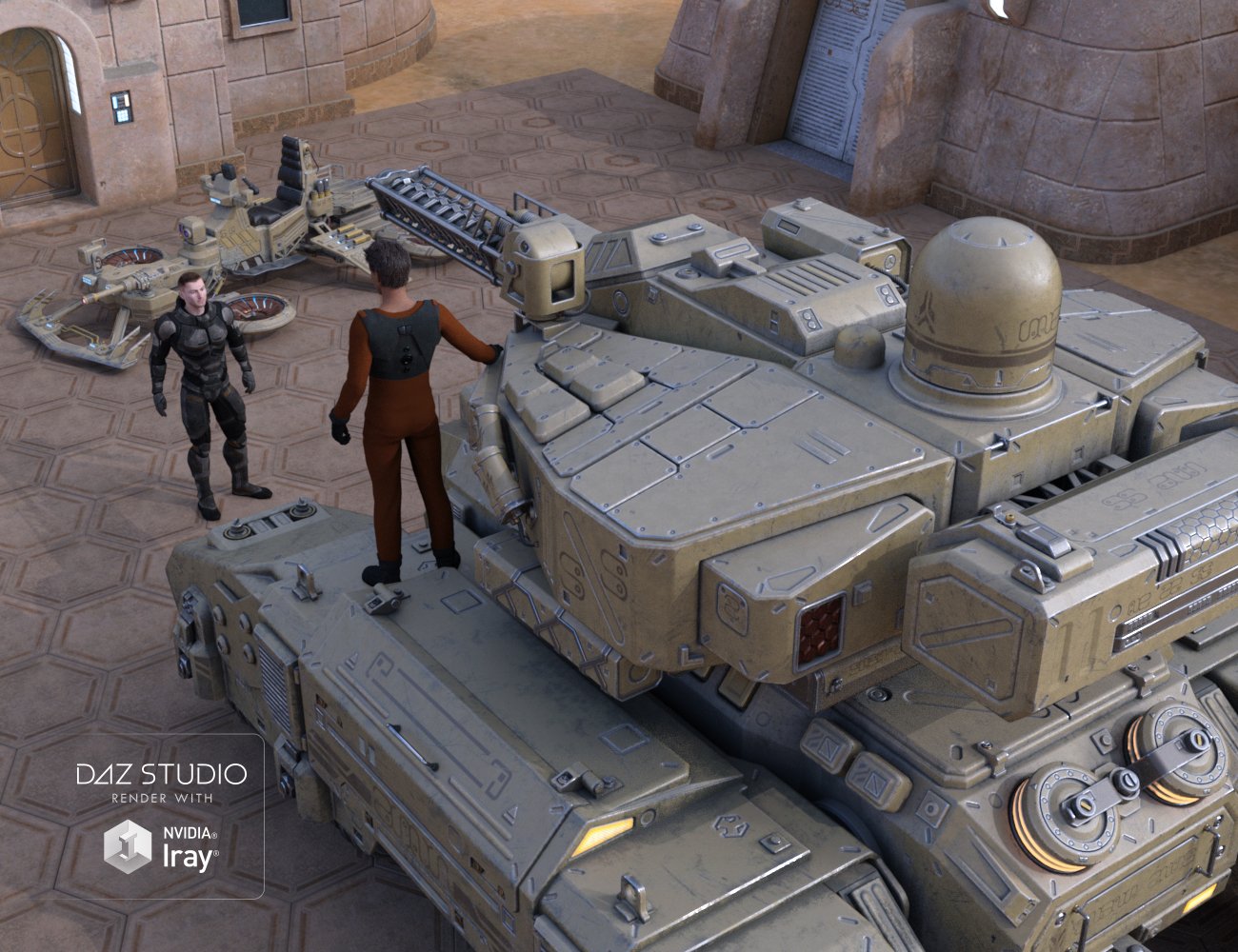 Sci-fi Tank by: petipet, 3D Models by Daz 3D