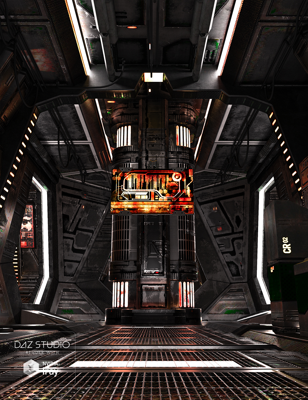 SS Marcoor Corridor 2 Iray by: Ravnheart, 3D Models by Daz 3D