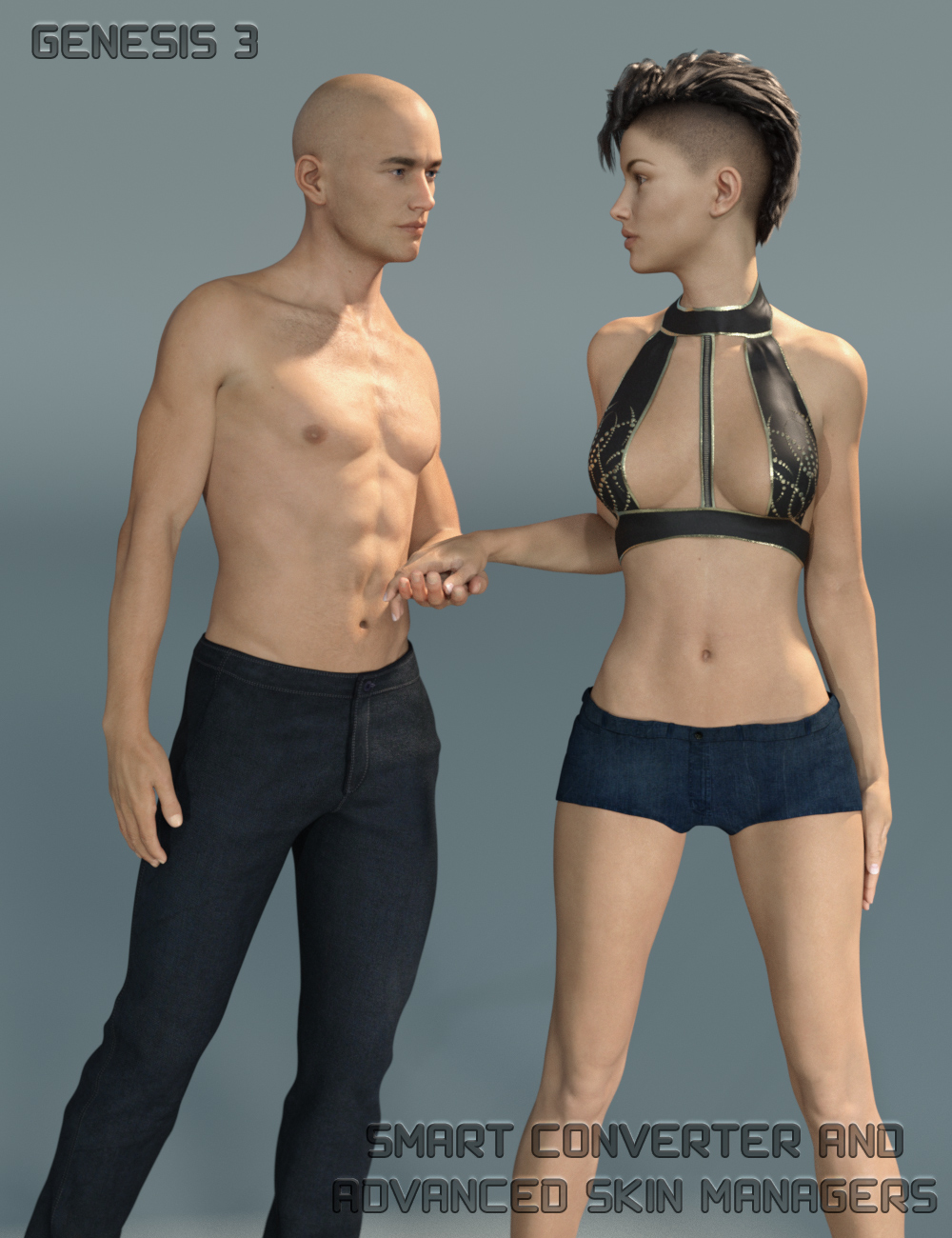 Iray Smart Converter and Advanced Skin Managers for Genesis 3 by: V3Digitimes, 3D Models by Daz 3D