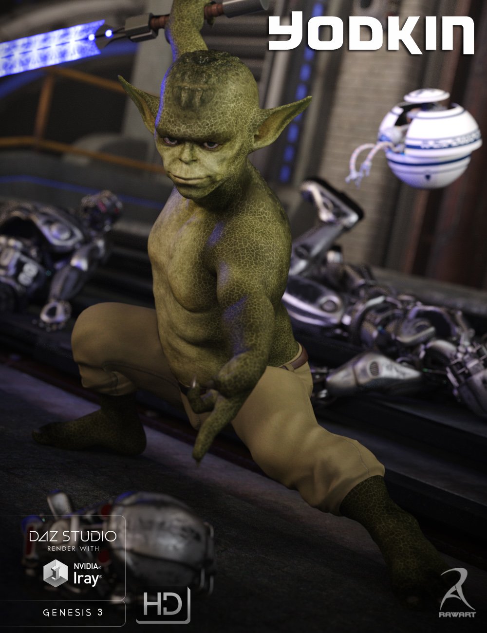 Yodkin for Genesis 3 Male by: RawArt, 3D Models by Daz 3D