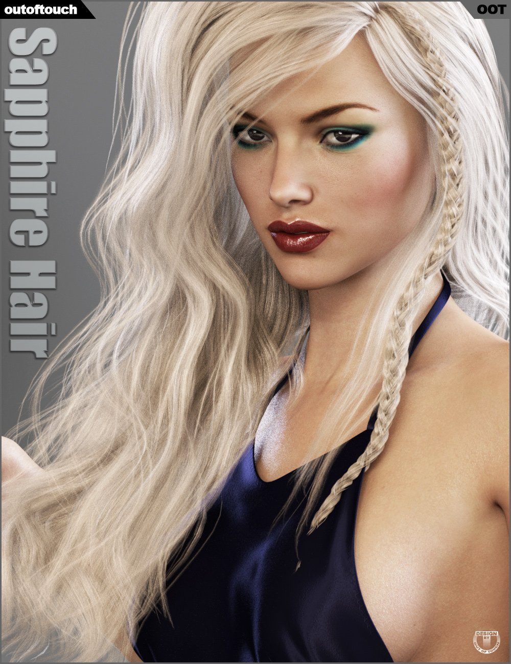 Sapphire Hair by: outoftouch, 3D Models by Daz 3D