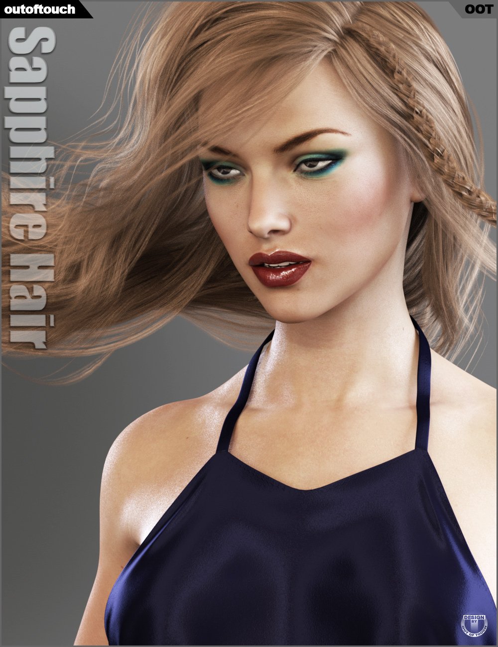 Sapphire Hair Sapphire Hair by: outoftouch, 3D Models by Daz 3D