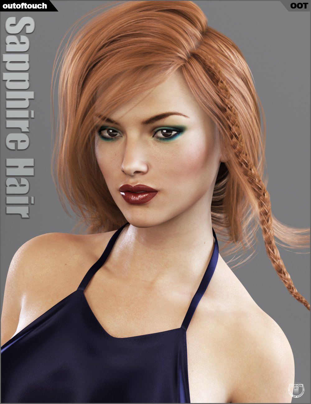 Sapphire Hair Sapphire Hair by: outoftouch, 3D Models by Daz 3D