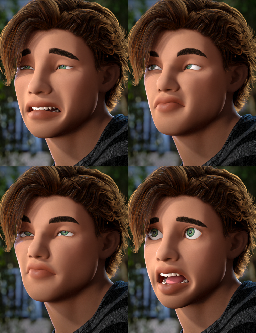 Capsces Tooned Expressions for The Guy 7 by: Capsces Digital Ink, 3D Models by Daz 3D