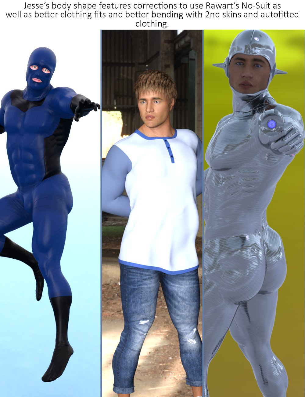 M3D Jesse HD for Genesis 3 Male M3D Jesse HD for Genesis 3 Male by: Male-M3dia, 3D Models by Daz 3D