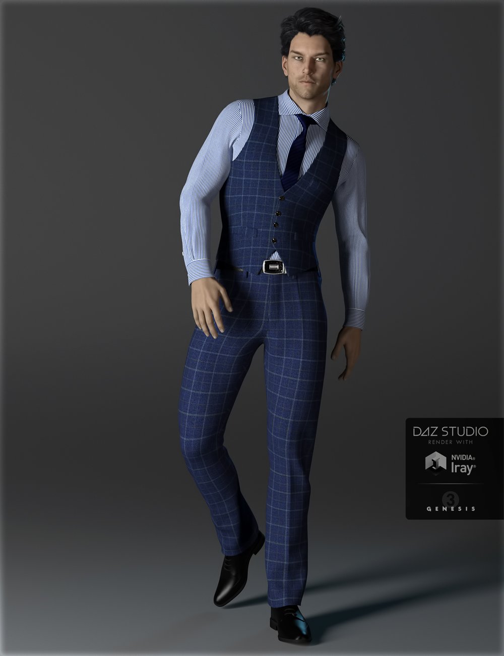 H&C Business Suit A for Genesis 3 Male(s) by: IH Kang, 3D Models by Daz 3D