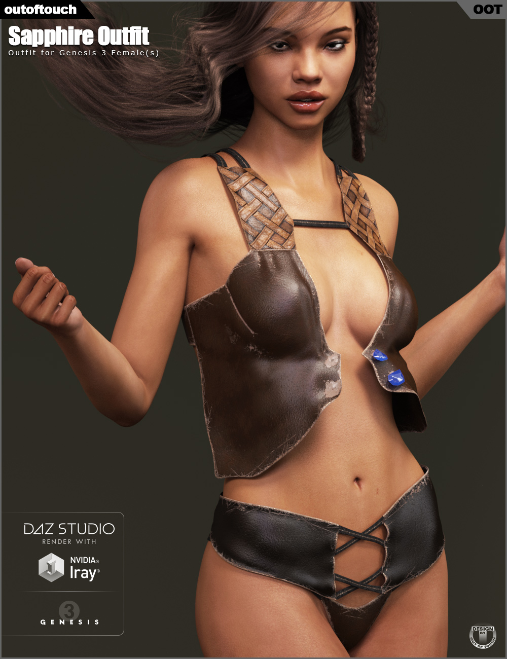 Sapphire Outfit for Genesis 3 Female(s) by: outoftouch, 3D Models by Daz 3D