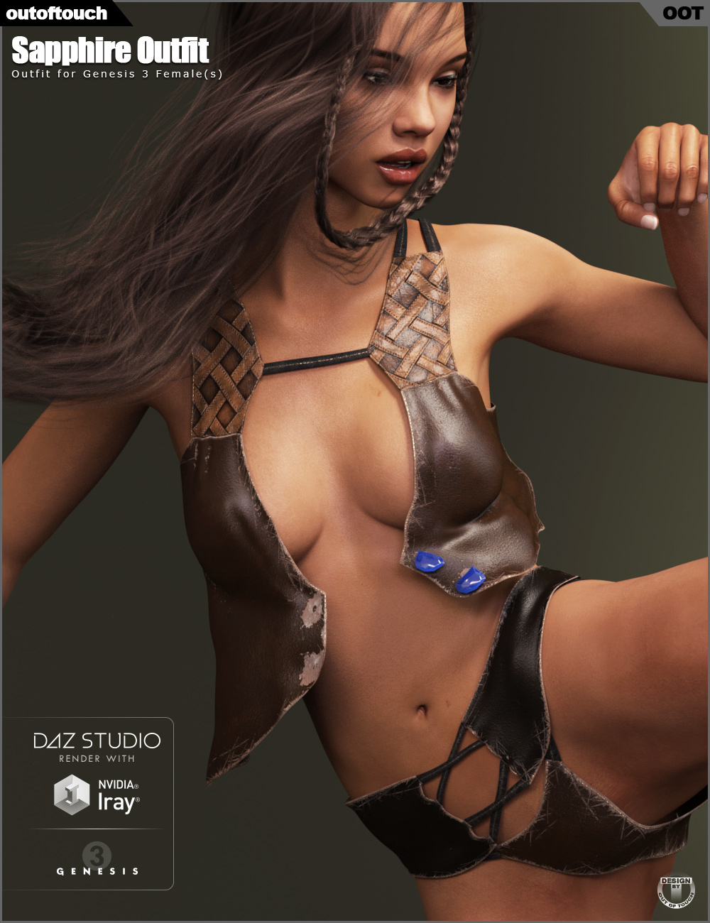 Sapphire Outfit for Genesis 3 Female(s) by: outoftouch, 3D Models by Daz 3D