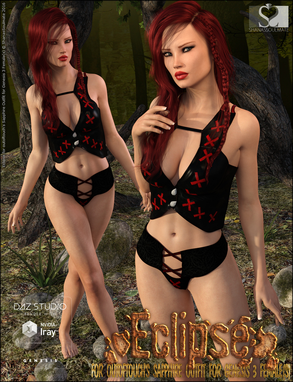 Sapphire Outfit Eclipse Textures by: ShanasSoulmate, 3D Models by Daz 3D