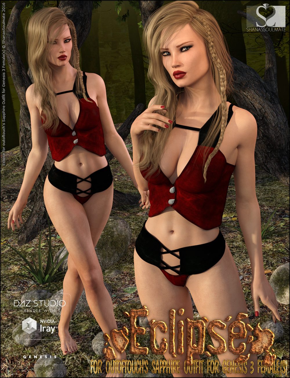 Sapphire Outfit Eclipse Textures by: ShanasSoulmate, 3D Models by Daz 3D