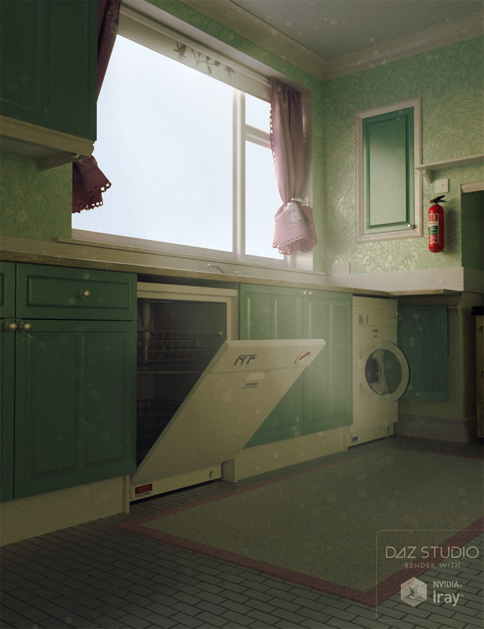 Shabby Chic Kitchen by: ForbiddenWhispersDavid Brinnen, 3D Models by Daz 3D