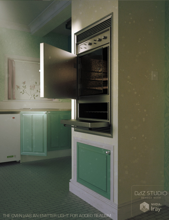 Shabby Chic Kitchen by: ForbiddenWhispersDavid Brinnen, 3D Models by Daz 3D