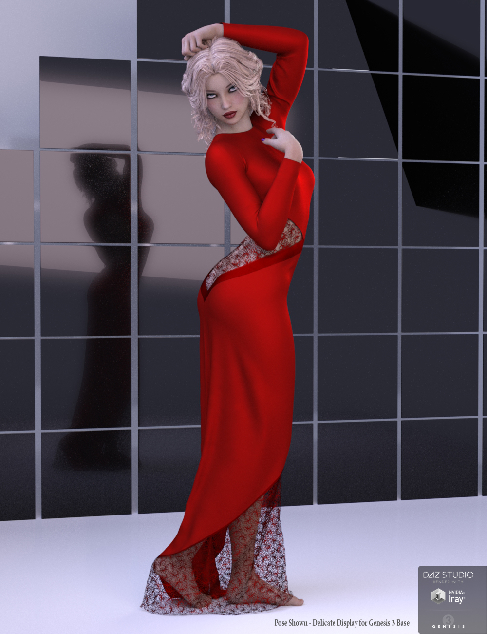 Bella Donna Dress for Genesis 3 Female(s) by: PandyGirl, 3D Models by Daz 3D